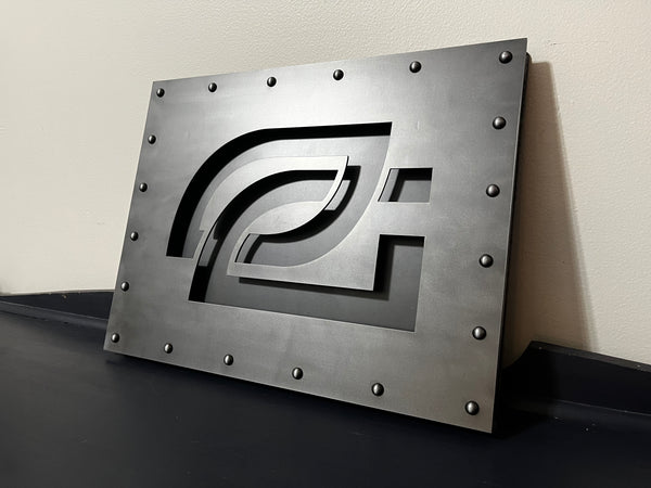 OpTic Gaming Industrial Steel LED Sign